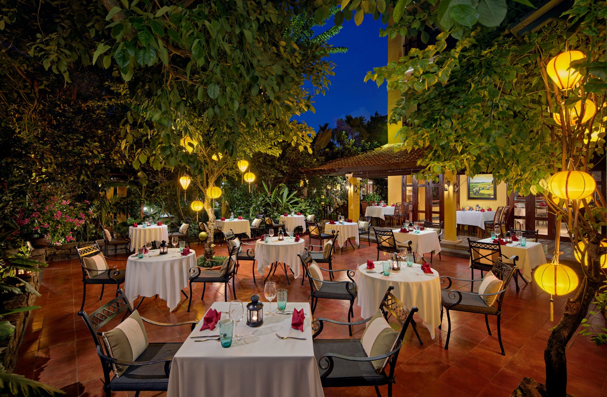Garden dining at Red Bean Hoi An